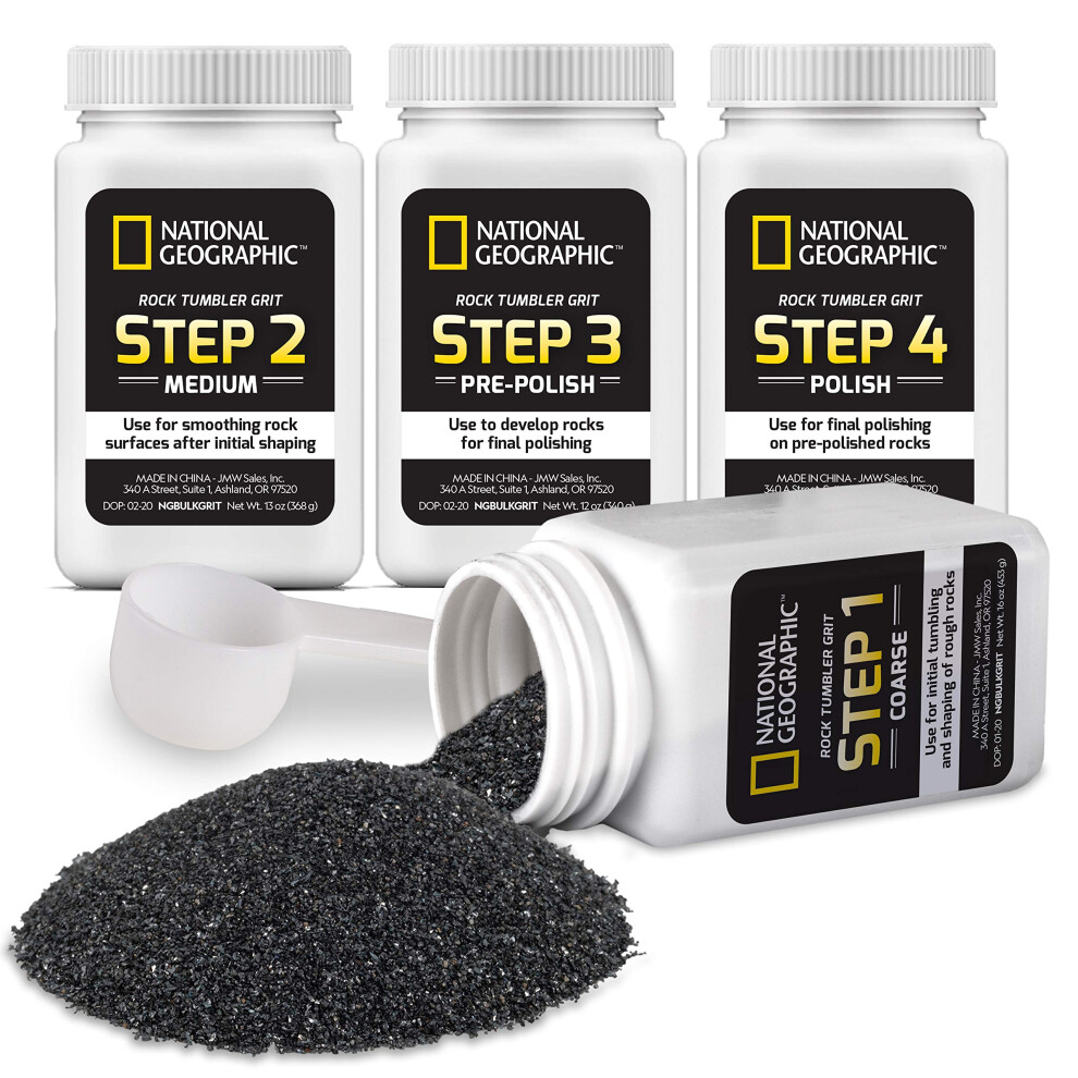 Blue Marble National Geographic Rock Tumbler Refill ? Grit & Polish Media For Up To 9 Kg Of Stones, Compatible With All Tumblers, Rock Polishing 5051221136356