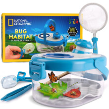 Blue Marble NATIONAL GEOGRAPHIC Bug Catcher Kit for Kids - Kids Bug Catching Kit with Net, Habitat with Magnified Viewers, Tweezers, Bug Catcher &