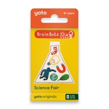 Yoto BrainBots Science Fair - 8 Kids Audiobook Cards for Use with Player & Mini All-in-1 Audio Player, Educational Screen-Free Listening with Fun