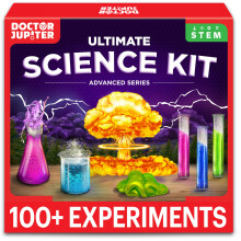 Doctor Jupiter Science Experiments Kit for Kids Ages 8+ | Gift for Girls & Boys 8-9-10-11-12-13-14 Years Old | STEM Toys with 100+ Experiments