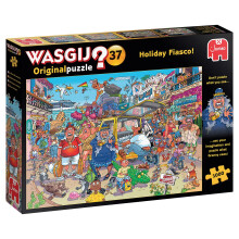 Wasgij Original 37, Holiday Fiasco - 1000 Piece Jigsaw Puzzles for Adults - Fun, Challenging & Brainteasing Adults Jigsaw Puzzle - Uncover the Puzzle