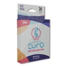 Topps Official Women's Euros 2025 Sticker Collection - Eco Pack of 6 Sticker Bags (36 Stickers) - Euro 2025 Collectable Fun for Fans + Heartforcards?