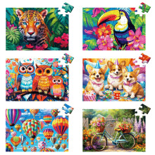 6 Packs 36 Pieces Large Puzzles for Seniors,Dementia Puzzles for Elderly Adults,Jigsaw Puzzles for Adults Seniors with Alzheimer's Dementia with 6