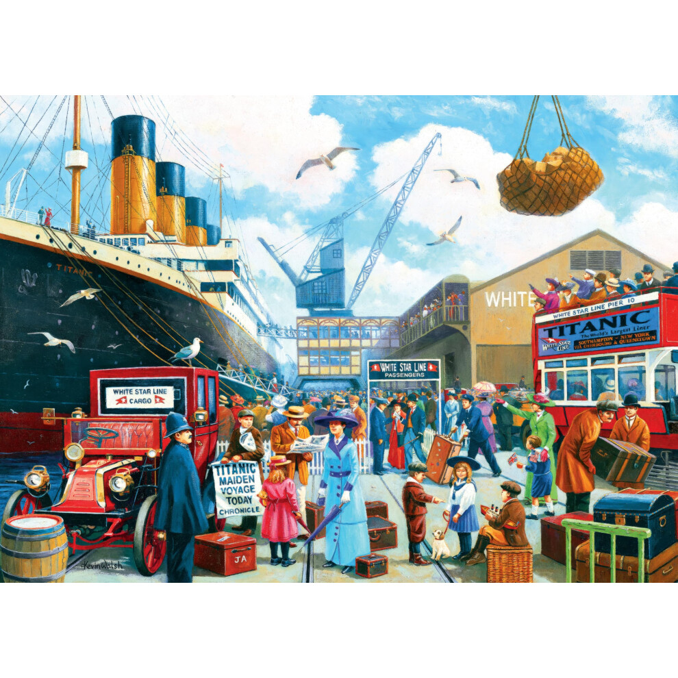 Photos - Jigsaw Puzzle / Mosaic Jigsaw Puzzles for Adults 1000 Piece Titanic Now Boarding 27.56 x 19.69 Inch Puzzles for Adults Educational Challenge 1000 P
