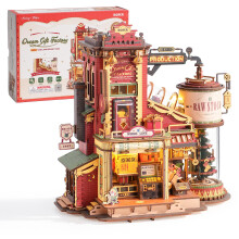 ROKR 3D Wooden Model Kits for Adults, Mechanical 3D Puzzle Dream Gift Factory, Music Model Kits for Adults to Build, Dream Gift Factory, EAB01
