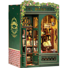 Cutefun Book Nook - 3D Wooden Puzzles for Adults, 139pcs, DIY Miniature House Kit Bookshelf Decor Nook Puzzle Tiny House Gifts for Women Teenagers