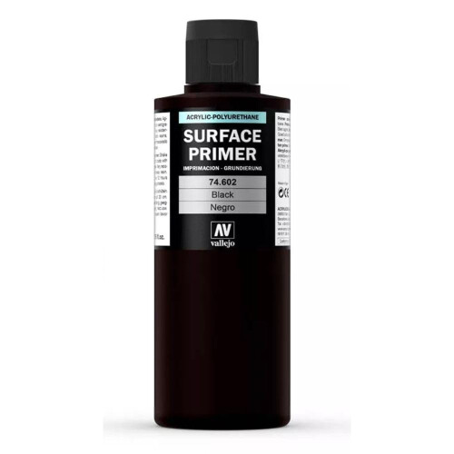 Vallejo Model Color 200 ml Polyurethane Primer - Black 1