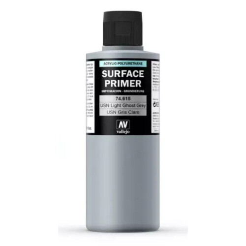Vallejo Model Color 200 ml Polyurethane Primer - USN Light Ghost Grey (Packaging may vary) 1