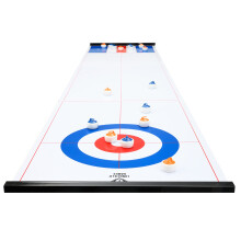 Engelhart - 340500 - Giant Curling and Shuffleboard Game 180CM - Easy assembling - magnetic strips