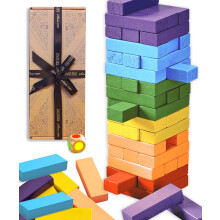 Jaques of London Colour Tumble Tower Game | Wooden Toys for 3 4 5 Year Old Girls & Boys | Wooden Games | Stacking Board Games for Kids