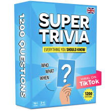 Super Trivia Games for Adults with 1200 Questions - Fun Board Game with Trivia Cards - Trivia Game for Family with Teens and Adults - Fun Party Games
