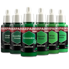 The Army Painter, Warpaints Fanatic Flexible Triad: Deep Greens, 6 x 18 ml acrylic paints - Miniature quality hobby paint for Dungeons and Dragons