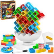 70 PCS Tetra Tower Balance Game, Team Tower Stacking Game for Kids & Adults Party Game, Swing Stack Balance Toy Perfect for Family Games, Travel,