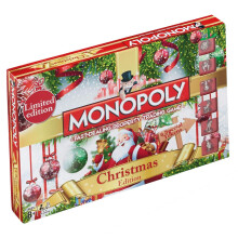 Winning Moves Christmas Monopoly Board Game, Play as Rudolph, Snowman or Santa and trade your way to success, Perfect Christmas decoration by the
