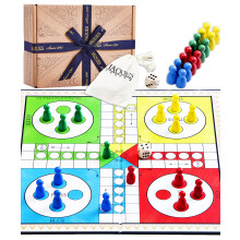 Jaques of London Ludo Game Board | Family Board Games for Kids | Folding Ludo Game with Dice and Counters | Since 1795