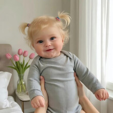 iCradle Reborn Baby Dolls 20 inch 50cm Blonde Hair Reborn Baby Doll Toddler Lifelike Real Soft Maddie Handmade Doll