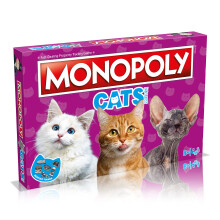 Winning Moves Cats Monopoly Board Game, Buy 22 of our cats favourite places to nap and trade your way to success, great gift for ages 8 plus, Pink