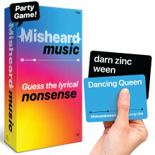 Lucky Egg Misheard Music Game ? Guess the Song or Artist w/ 500 Lyrical Nonsense Cards ? Hilarious Family Games for Kids and Adults ? Play in Teams ?