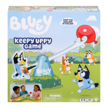 Bluey Keepy Uppy Game Help, Bingo, and Chilli Keep the Motorized Balloon in the Air With the Character Paddles For 2-3 players Ages 4+