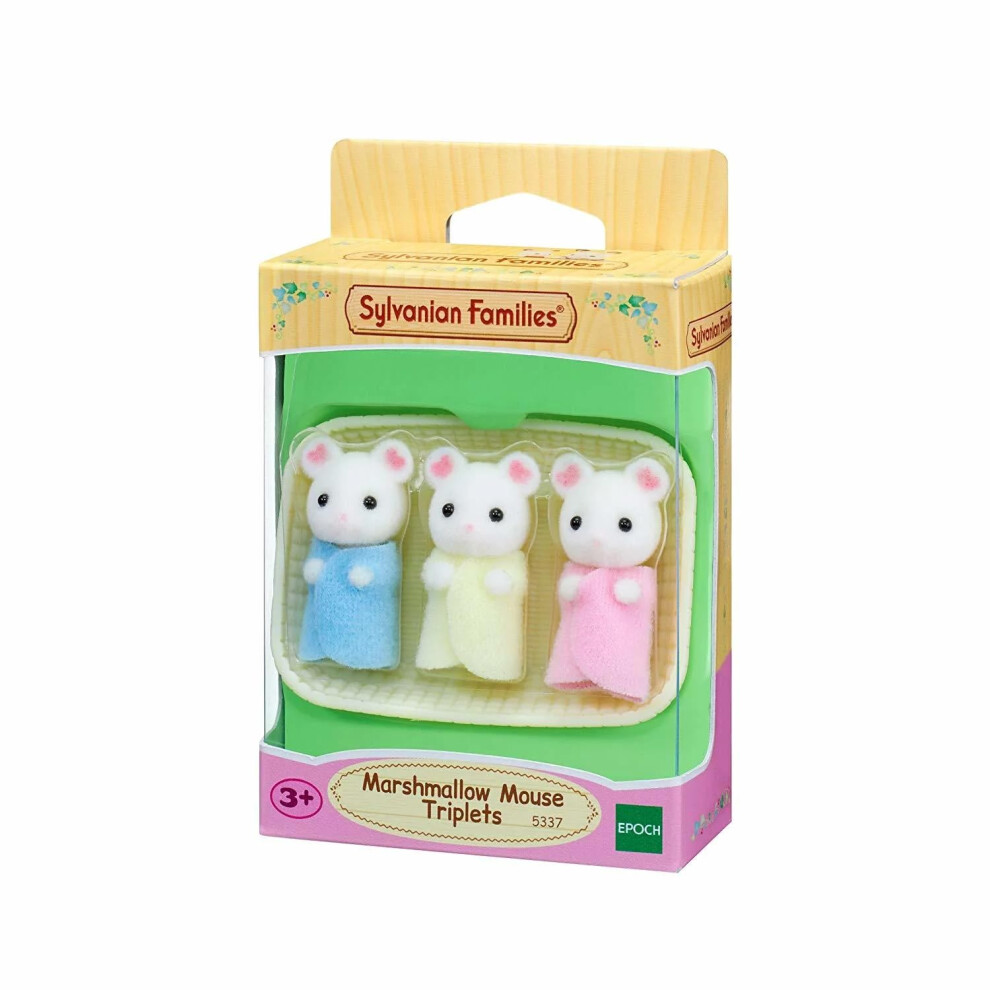 Sylvanian Families 5337 Marshmallow Mouse Triplets, dollhouse playsets