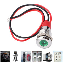 LED-Metall-Kontrollleuchte Wasserdicht - Stromversorgung Kleinarbeitskabel Industrielle Steuerelemente 10mm, 3-6V DC