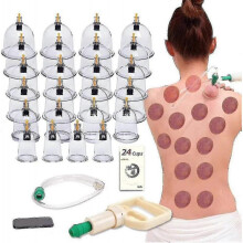 New 2024 Cupping Therapy Sets,24 Cups Cupping Set with Pump Vacuum Suction Cups for Body Cellulite Cupping Massage Back Pain