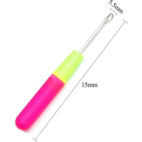 3 Pack Latch Crochet Hooks, Plastic Handle Hair Extension Latch Needle Hook, Rug Making Needles (d-583-a) 1