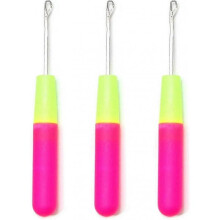 3 Pack Latch Crochet Hooks, Plastic Handle Hair Extension Latch Needle Hook, Rug Making Needles (d-583-a)