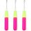3 Pack Latch Crochet Hooks, Plastic Handle Hair Extension Latch Needle Hook, Rug Making Needles (d-583-a) 1