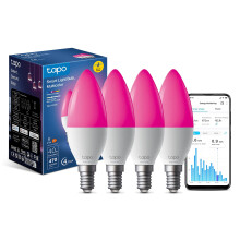 Tapo L430C 4Pack E14 Smart Bulb Alexa Light Bulbs with Millions Colours 470