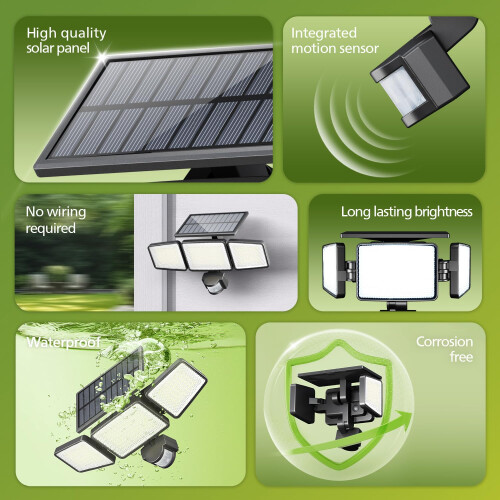 Philips PHILIPS Solar Security Light Outdoor Light 302 LEDs 1200lm SolarPowered Wat 1
