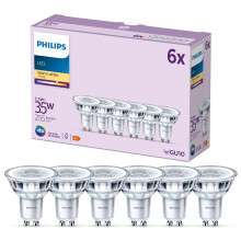 PHILIPS LED Classic Spot Light Bulb 6 Pack Warm White 2700K  GU10 35W Non D