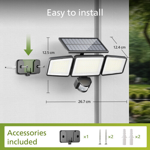 Philips PHILIPS Solar Security Light Outdoor Light 302 LEDs 1200lm SolarPowered Wat 2