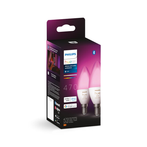 Philips Philips Hue 53W B39 E14 Colour Smart LED 2Pack Bulbs 2