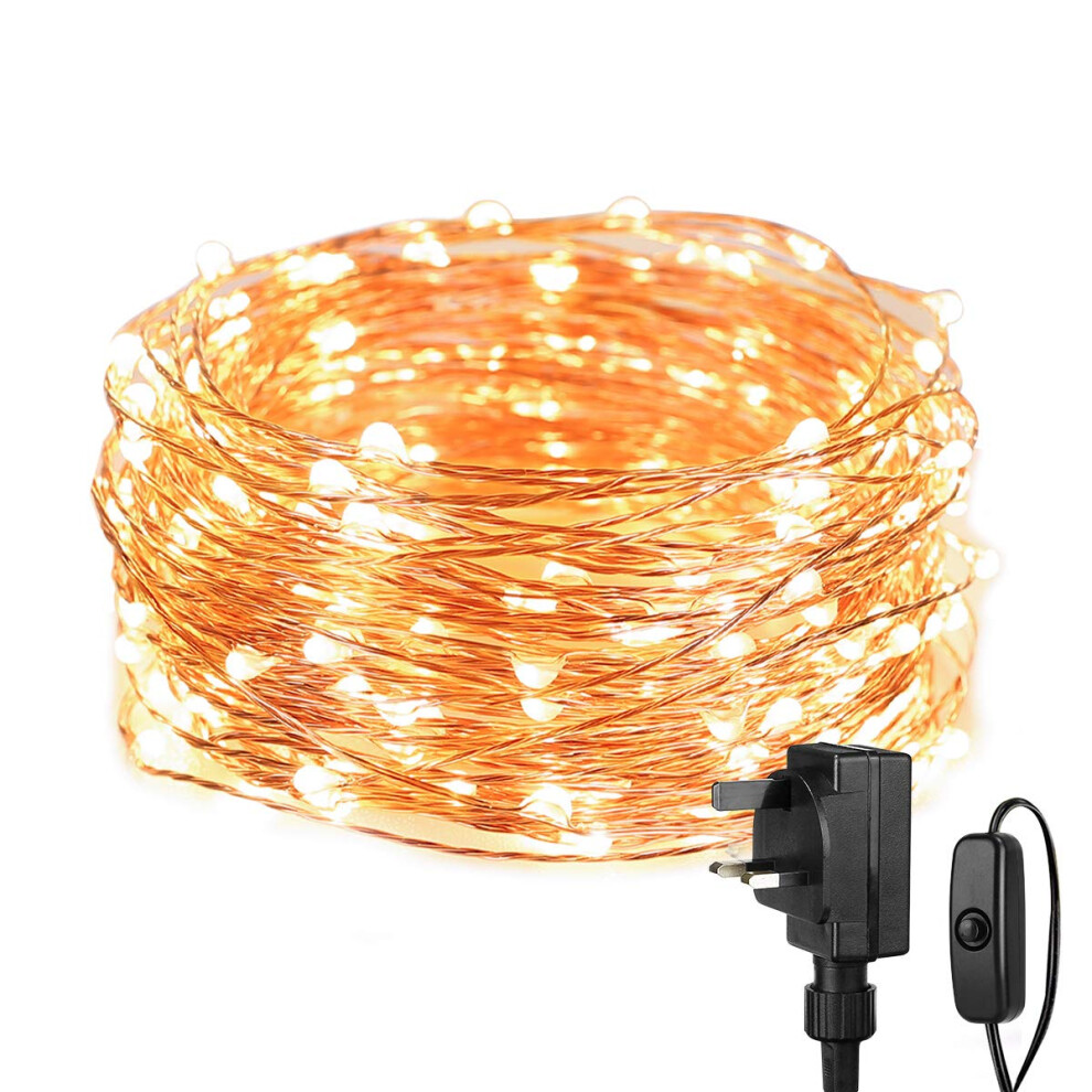 Lepro Fairy Lights Plug in 10m 100 LED Copper Wire Fairy Lights 33ft Warm W-image-OPC-PJSVRVS-NEW