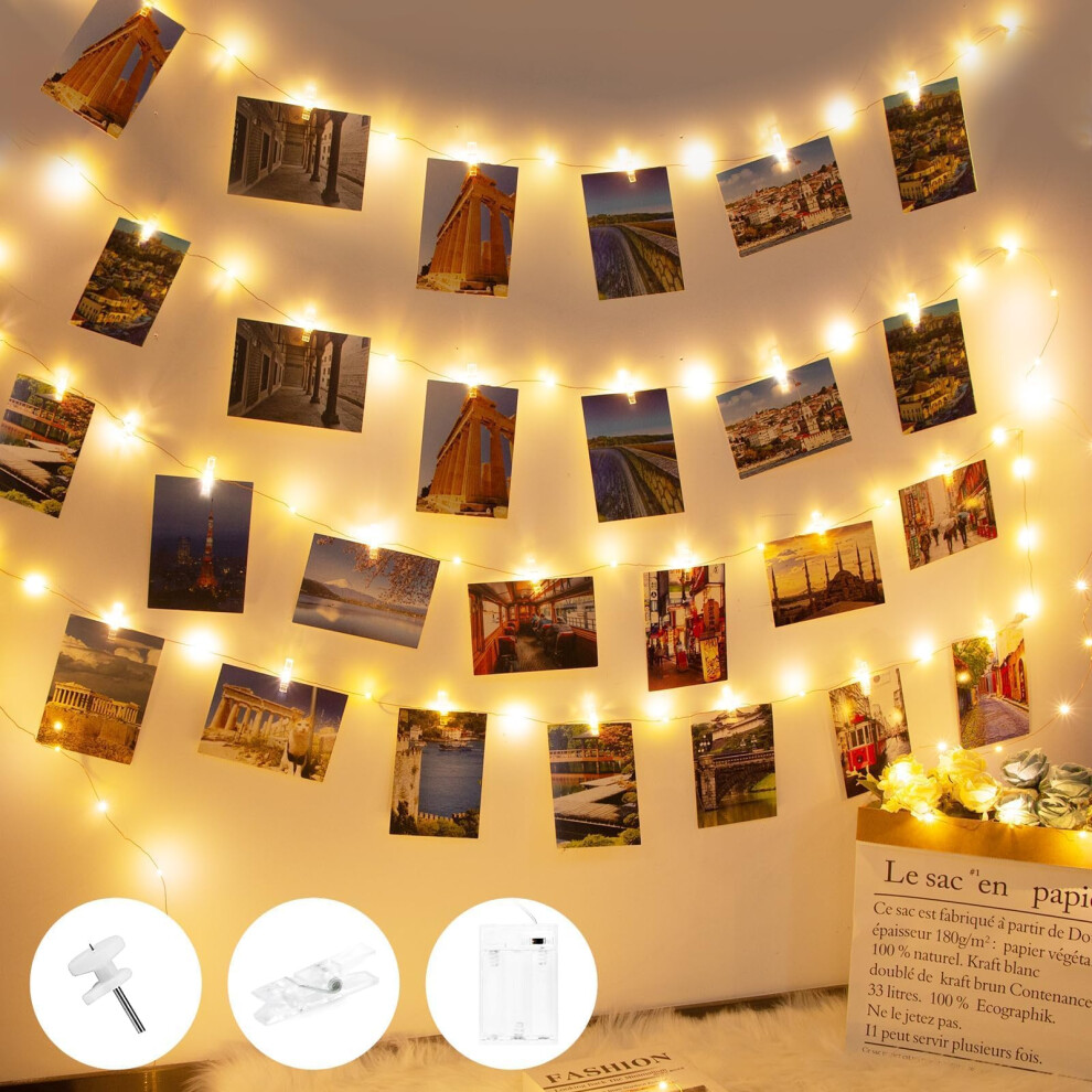 10M 100 LED Photo Clip String Lights with Timer Photo Peg Fairy Lights with-image-OPC-PJSVRWT-NEW