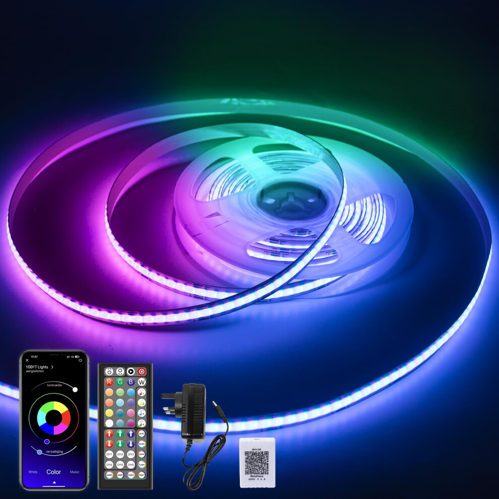 Lysumurl Rgb Cob Led Strip 5M567ledsm 164Ft Dimmable Colour Changing Light 3371214850536