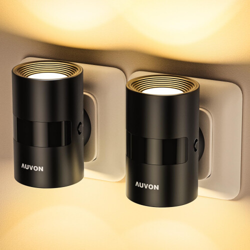 AUVON Night Light Plug in Wall 2 Pack LED Motion Sensor Night Light with 11