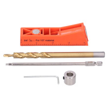 Pocket Hole Jig Kit Schrittdrehbohrer Schraubenzieher Positionierungswerkzeug für Holzarbeiten