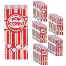Paper Popcorn Bags Leak-proof Grease Resistant Popcorn Bags Disposable Paper Popcorn Container for Party
