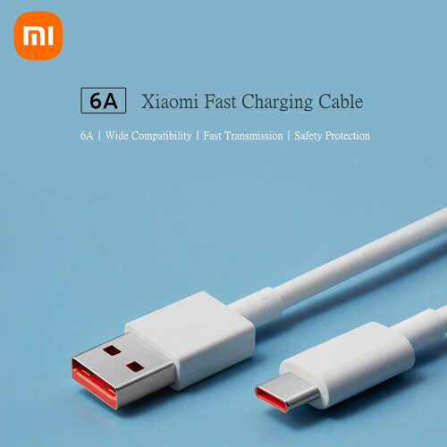 Câble Type-C 6A 1 m Blanc USB-C Charge rapide & données 2
