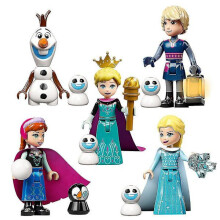 Bausteinset mit Minifiguren aus der Frozen-Serie, kompatibel mit Elsa- und Anna-Spielzeug für Kinder
