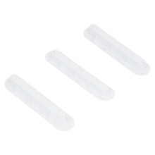 3 Stück Set Surfbrett Ruder Nut (Rillen Kunststoff Finne Box Stecker Finne Stecker Basis mit Schrauben Weiß)