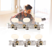 Chiavi di accordatura per chitarra 3R 3L, foro doppio da 6 mm, argento