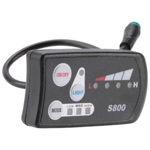 Electric Bicycle 36V48V S800 LED LCD Meter Control Panel Display for Ebike Controller 5 Pin Waterproof Plug Connector 2