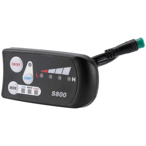 Electric Bicycle 36V48V S800 LED LCD Meter Control Panel Display for Ebike Controller 5 Pin Waterproof Plug Connector 1