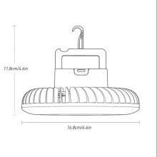 Lampe de camping 2400 mAh 16,8 11,8 cm Couleur : N/A