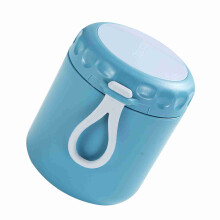 Tasse à soupe isotherme 430ml 13x10x10cm argentée avec cuillère