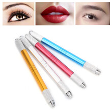4 Stück Manuelle Microblading-Pen Aluminiumlegierung Make-up Augenbrauentattoo-Pennenset Zubehör