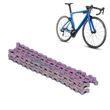 Chaîne arc-en-ciel à 10 vitesses pour VTT et route, colorée, 329 g